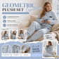 ⏳LAST DAY SALE 50% OFF!🔥🍂 Embossed Geometric Plush Set – Timeless Comfort & Effortless Style For Every Occasion