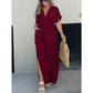 🔥BUY 2 GET 30% OFF💗Slit v-neck effortless maxi long dress