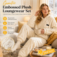 ⏳LAST DAY SALE 60% OFF!!🔥🍂 Embossed Geometric Plush Set – Timeless Comfort & Effortless Style For Every Occasion