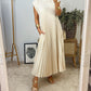 🔥Summer Limited Sale🔥Sleeveless pleated simple solid color dress