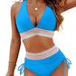 ⏰Last Day Promotion - 2025 High Waisted Tummy Control Color Block Bikini Sets