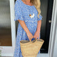 🏖️Summer Hot Sale 60% OFF💃Round Neck Polka Dot Print Midi Dress