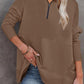🎉2026 Hot Sale 60% OFF💞🔥Women's Half Zip Sweatshirt Hoodless Hoodie Stand Collar Top
