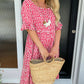 🏖️Summer Hot Sale 60% OFF💃Round Neck Polka Dot Print Midi Dress