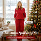 ✨🎅 Christmas Sale 50% OFF🎄⏰Women's Glitter Pullover Sweater & Pants 2-Piece Set