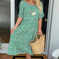 🏖️Summer Hot Sale 60% OFF💃Round Neck Polka Dot Print Midi Dress