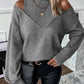 🎉New Arrival-49% Off💛Women's Turtleneck Cold Shoulder 2 In 1 Sweater