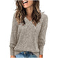 💖LAST DAY SALE 50% OFF✨Women's V Neck Long Sleeve Solid Sweater