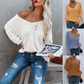 🔥Hot Sale 49% OFF🔥Women's Plain Drop Shoulder V Neck Sweater
