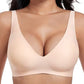💕New Year Sale 70% Off💕 Jelly Wireless Womens Comfortable Wireless Bras Push Up Bralettes Seamless Tshirts Bras Deep V Everyday Bras