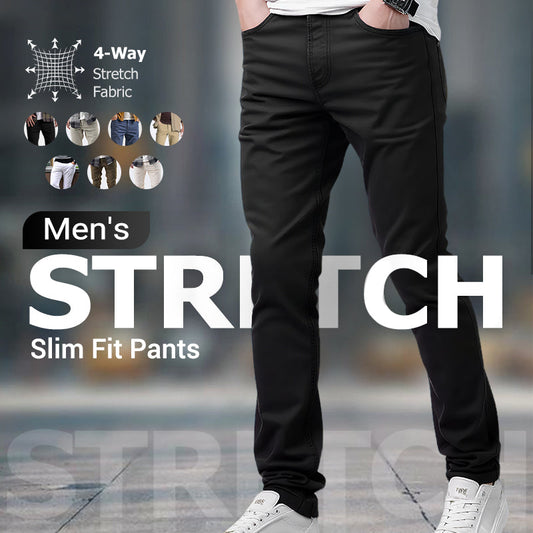 🖤New Year 50% OFF 🖤 Men’s Casual Slim-Fit Solid Color Pants+Belt ❄️