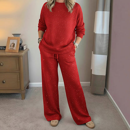 ✨🎅 Christmas Sale 50% OFF🎄⏰Women's Glitter Pullover Sweater & Pants 2-Piece Set