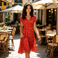 😍2026 NEW SALE-49% OFF😍Women's V-Neck Floral Print Dress with Twist Waist