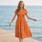 😍2026 NEW SALE-49% OFF😍Women's V-Neck Floral Print Dress with Twist Waist