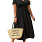👗50% OFF! ✨ Plus Size V-Neck Ruched Short Sleeve Midi Dress with Flounce – A-Line Silhouette & Flowy Fabric 🌸