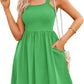 ⏰Hot Sale 70% Off💃Women's Summer Square Neck A-Line Mini Dress with Pockets