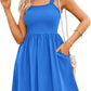 ⏰Hot Sale 70% Off💃Women's Summer Square Neck A-Line Mini Dress with Pockets