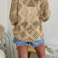 ⏰Last day sale 49% OFF🔥Hot Sale-Womens Bohemian-Inspired Beige Crochet Top with V-Neck