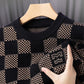 ⛄Winter Clearance⛄Men‘s Checkered Printed Mock Neck Thickened Pullover Sweater