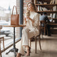 🎁Winter Hot Sale 50% OFF💝Women's 2-piece set – Asymmetrical sweater + Wide-Leg pants