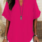 Fashion Loose Solid Color Short Sleeve Top