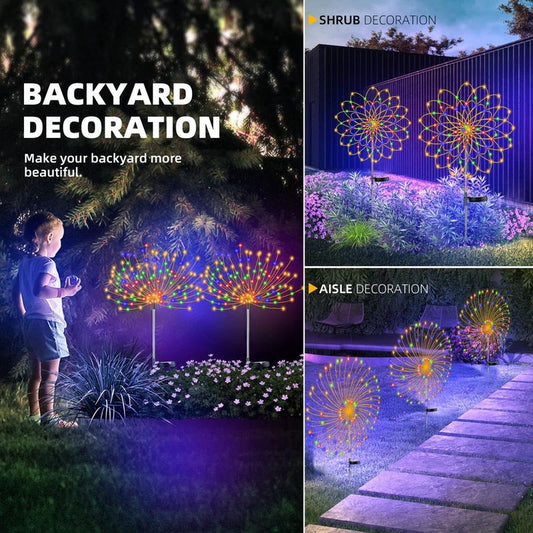 ✨Last Day Sale - 50% OFF🔥Waterproof Solar Garden Fireworks Lamp