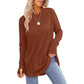 2025 Fall New✨Womens Tunic Tops to Wear with Leggings Long Sleeve Thumb Hole Shirts Crew Neck Curved Hem