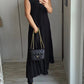 🔥Summer Limited Sale🔥Sleeveless pleated simple solid color dress