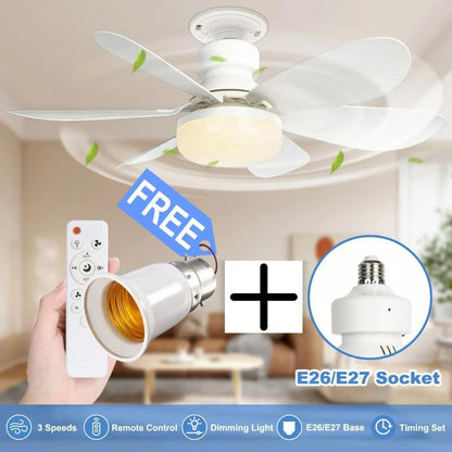 ⏳LAST DAY SALE 60% OFF🔥SmartBreez™ 40W LED Ceiling Fan Light – 20.5” Ultra-Quiet with Remote 🎯 | E27 + FREE B22 Adapter 🔌 | For Bedroom 😴, Kitchen 👩‍🍳 & Garage 🛠️ – UK Ready! 🇬🇧