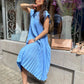 🔥Summer Limited Sale🔥Sleeveless pleated simple solid color dress