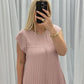 🔥Summer Limited Sale🔥Sleeveless pleated simple solid color dress
