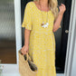 🏖️Summer Hot Sale 60% OFF💃Round Neck Polka Dot Print Midi Dress