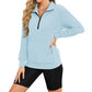 🎉2026 Hot Sale 60% OFF💞🔥Women's Half Zip Sweatshirt Hoodless Hoodie Stand Collar Top