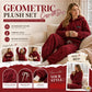 ⏳LAST DAY SALE 50% OFF!🔥🍂 Embossed Geometric Plush Set – Timeless Comfort & Effortless Style For Every Occasion