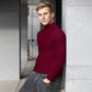 👕 60% OFF NOW!🔥 Men's High Neck Slim Fit T-Shirt - Stretchy & Breathable for Gym or Casual, Modern Style & Comfort 🏃‍♂️📦