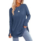 2025 Fall New✨Womens Tunic Tops to Wear with Leggings Long Sleeve Thumb Hole Shirts Crew Neck Curved Hem