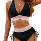 ⏰Last Day Promotion - 2025 High Waisted Tummy Control Color Block Bikini Sets
