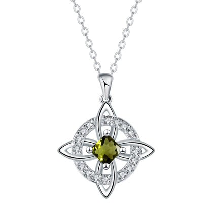 Mystical Birthstone Witches Knot Necklace – Natural Crystal🔮💞Protect Your Loved Ones