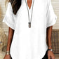 Fashion Loose Solid Color Short Sleeve Top