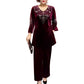 💕Christmas Sale 50% OFF💕Women's Velvet Rhinestone Top & Pants Set
