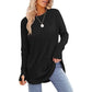 2025 Fall New✨Womens Tunic Tops to Wear with Leggings Long Sleeve Thumb Hole Shirts Crew Neck Curved Hem