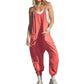 🔥HOT SALE💝Solid V-Neck Sling Pocket Jumpsuit