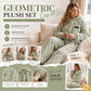 ⏳LAST DAY SALE 60% OFF!!🔥🍂 Embossed Geometric Plush Set – Timeless Comfort & Effortless Style For Every Occasion