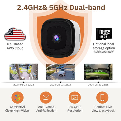 🔥 crystal-clear security camera 🎥 Color Night Vision 🌙 24/7 Recording & Smart Alerts 🚨 Easy Install! 🔒