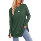 2025 Fall New✨Womens Tunic Tops to Wear with Leggings Long Sleeve Thumb Hole Shirts Crew Neck Curved Hem