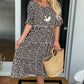🏖️Summer Hot Sale 60% OFF💃Round Neck Polka Dot Print Midi Dress