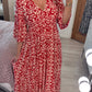 (🔥Hot Sale - 48% OFF🔥 Free Shipping)Casual Print V-neck Long Dress