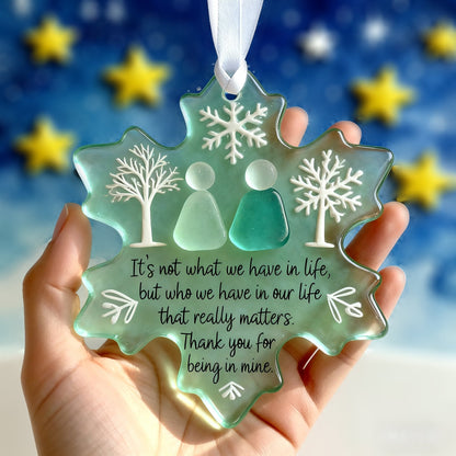🔥Buy 2 Get 1 Free 🌊Snowflake Sea Glass Friendship Ornament