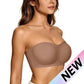 💖LAST DAY SALE 70% OFF!!💞Womens Strapless Bras Push Up Bandeau Bra Non Slip Wireless Supportive Padded Bras Seamless Comfortable Tube Jelly Bra