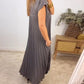 🔥Summer Limited Sale🔥Sleeveless pleated simple solid color dress
